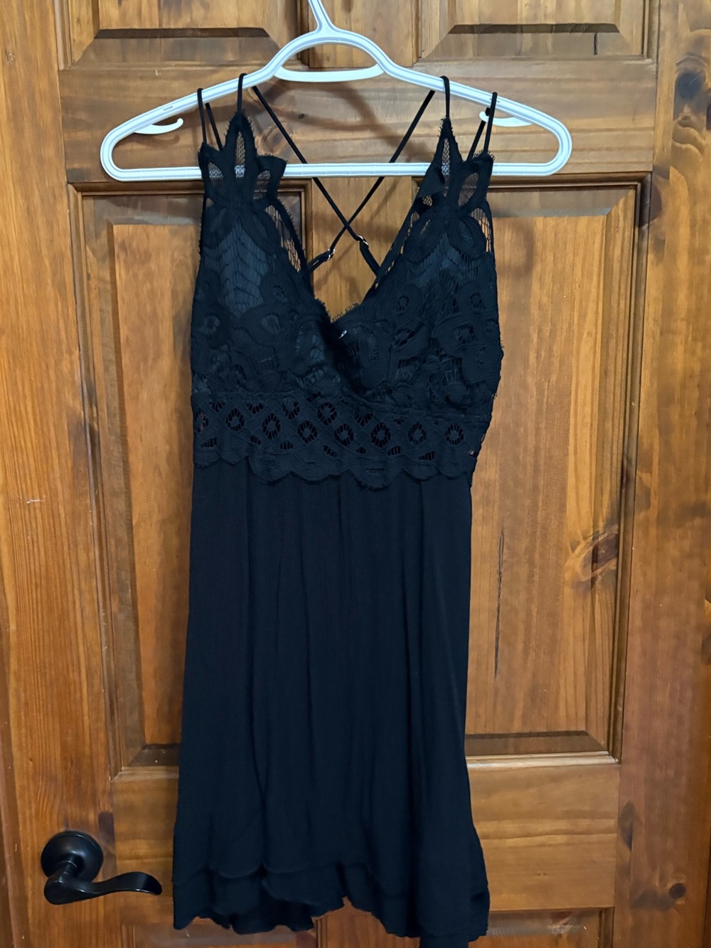 Black Lace-Trim Chemise Nightdress - Women Intimates & Sleepwear